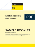 Sample Ks1 Englishreading Markscheme