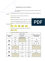 Questionário Prova Hebraico. 