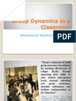 Group Dynamics in A Classroom