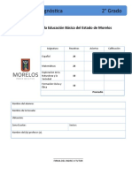 Examen de Diagnostico 2° Grado