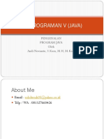 Pemrograman V (Java) : Pengenalan Program Java Oleh Andi Novianto, S.Kom, M.H, M.Kom
