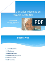 Técnicas en Terapia Gestáltica