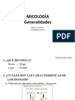 MICOLOGÍA Generalidades de Hongos