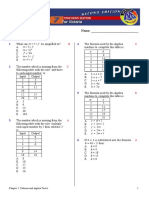 Chap05-Test-A Patterns & Algebra