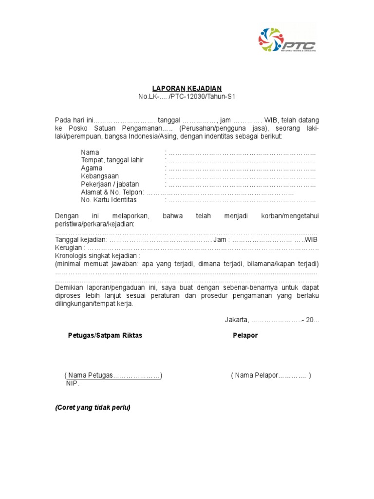 19 Pembuatan Laporan Satpam