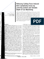 Reducing Cutting Force Induced Bore Cylindricity Errors by Learning Control and Variable Depth of Cut Machining