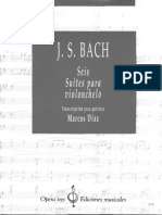 6 Cello Suites Arr Marcos Diaz - J S Bach PDF