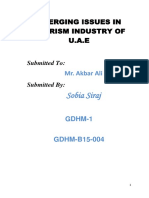 Emerging Issues in Tourism Industry of Uae 2016