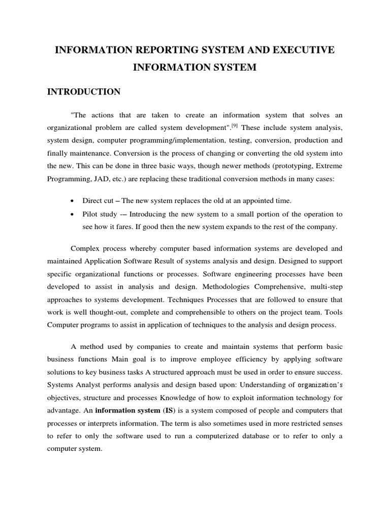 Information Reporting System | MIS Reports: Definition and Examples for ...