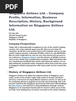 Singapore Airlines LTD