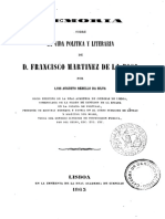 Memoria Sobre La Vida Política y Literaria de D. Francisco Martínez de La Rosa - Rebello Da Silva (1863)