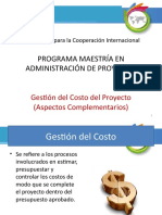 Programa Maestría en Administración de Proyectos: Gestión Del Costo Del Proyecto (Aspectos Complementarios)