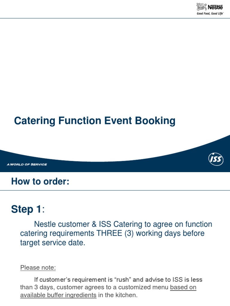 Iss Canteen Function Event Booking | PDF | Cafeteria | Menu