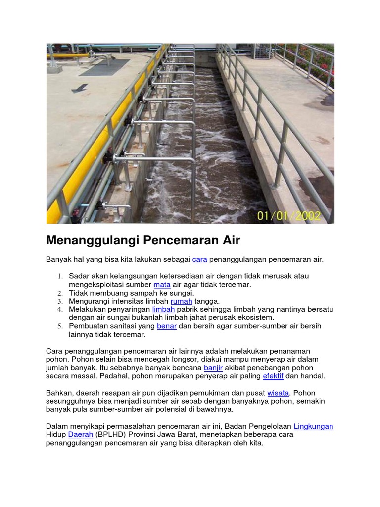 Menanggulangi Pencemaran Air PDF