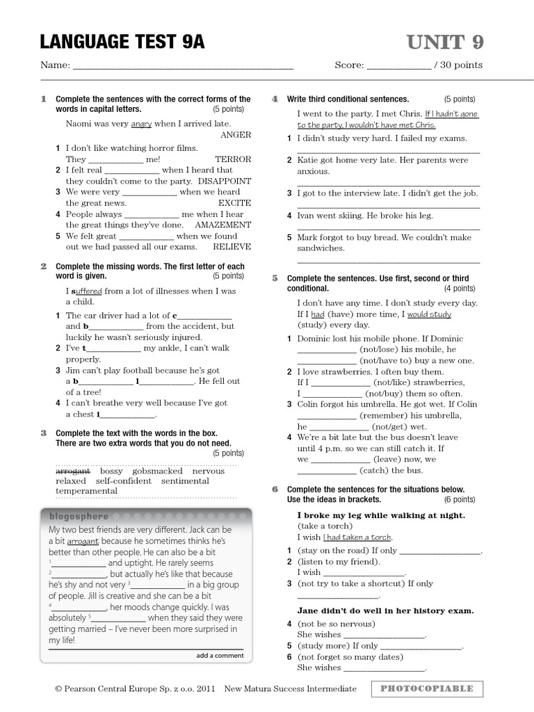 My Matura Success Intermediate Testy Pdf