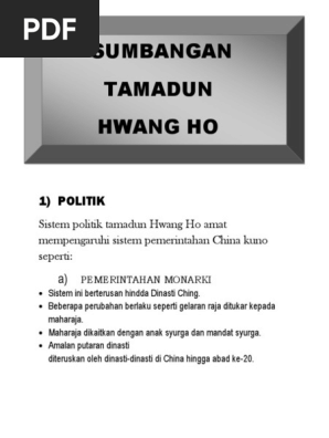 Sumbangan Tamadun Hwang Ho Pdf