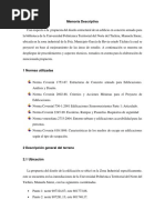 Memoria Descriptiva