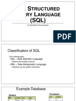 T S Q L (SQL) : HE Tructured Uery Anguage