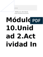 Módulo 10.unid Ad 2.act Ividad In: M10S2 - Con o Sin Ciencia