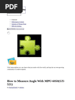 How To Measure Angle With MPU-6050 (GY-521)