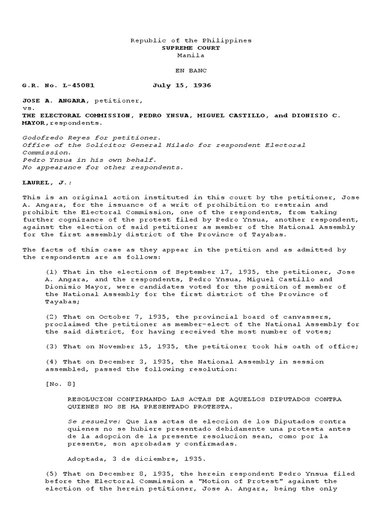 Philippine Electoral Dispute | PDF | Constitution | Jurisdiction