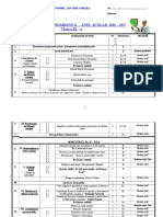 Planificare Calendaristică - Anul Şcolar 2016 - 2017 Clasa A IX - A