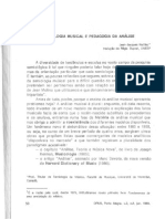 1990 - Jean-Jacques Nattiez - Semiologia Musical e Pedagogia da Análise