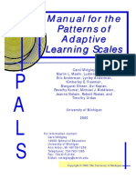 Manual For The Patterns of Adaptive Learning Scales