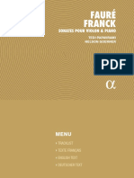 Fauré Frank Sonates pour Violon & Piano