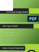 Curriculum Design Models