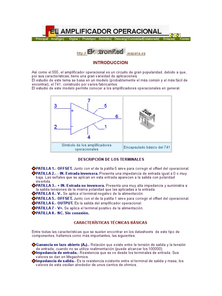 Opam | PDF | Amplificador operacional | Electrónica