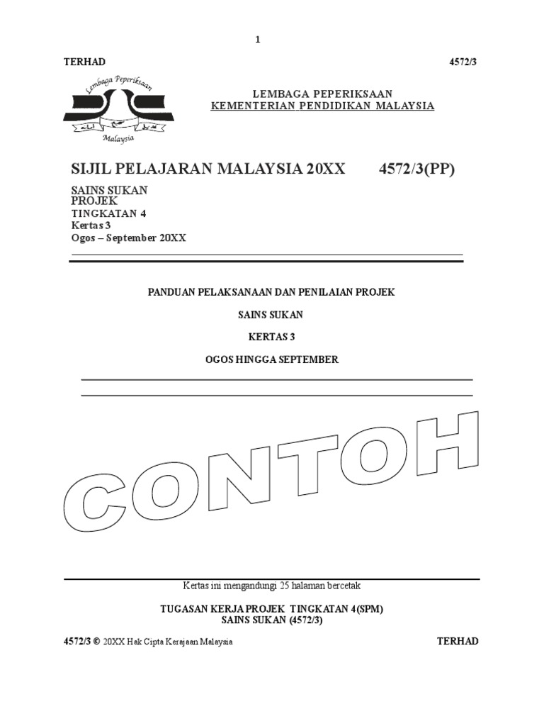 GuruKerja Projek Sains Sukan Tingkatan 4