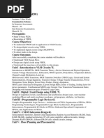 VLSI Design (404201) : Teaching Scheme: Examination Scheme