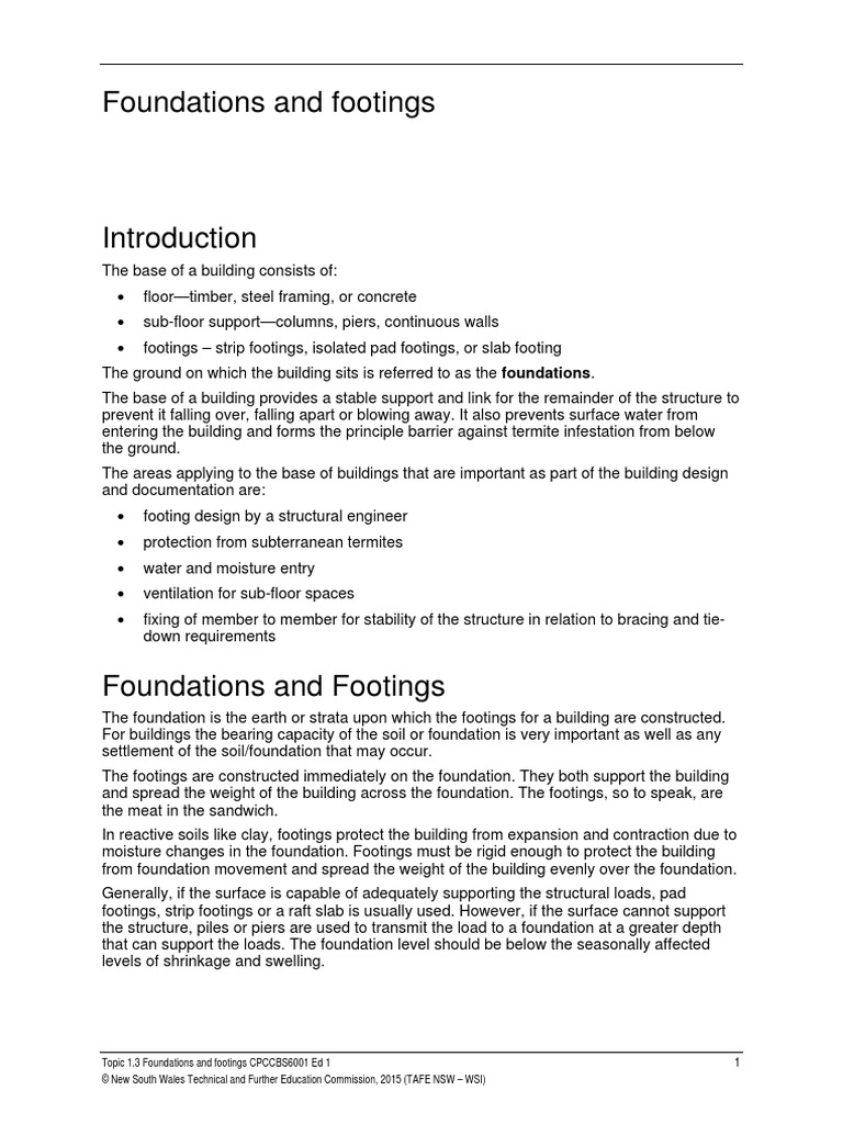 Topic1 3 Foundations Footings 13 | PDF | Foundation (Engineering ...