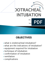Essential steps and complications of endotracheal intubation