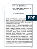 Ley 1616 de 2013 Ley de Salud Mental