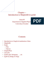 Chapter - Introduction To Matplotlib & Pylab: Aman W Department of Applied Physics University of Gondar