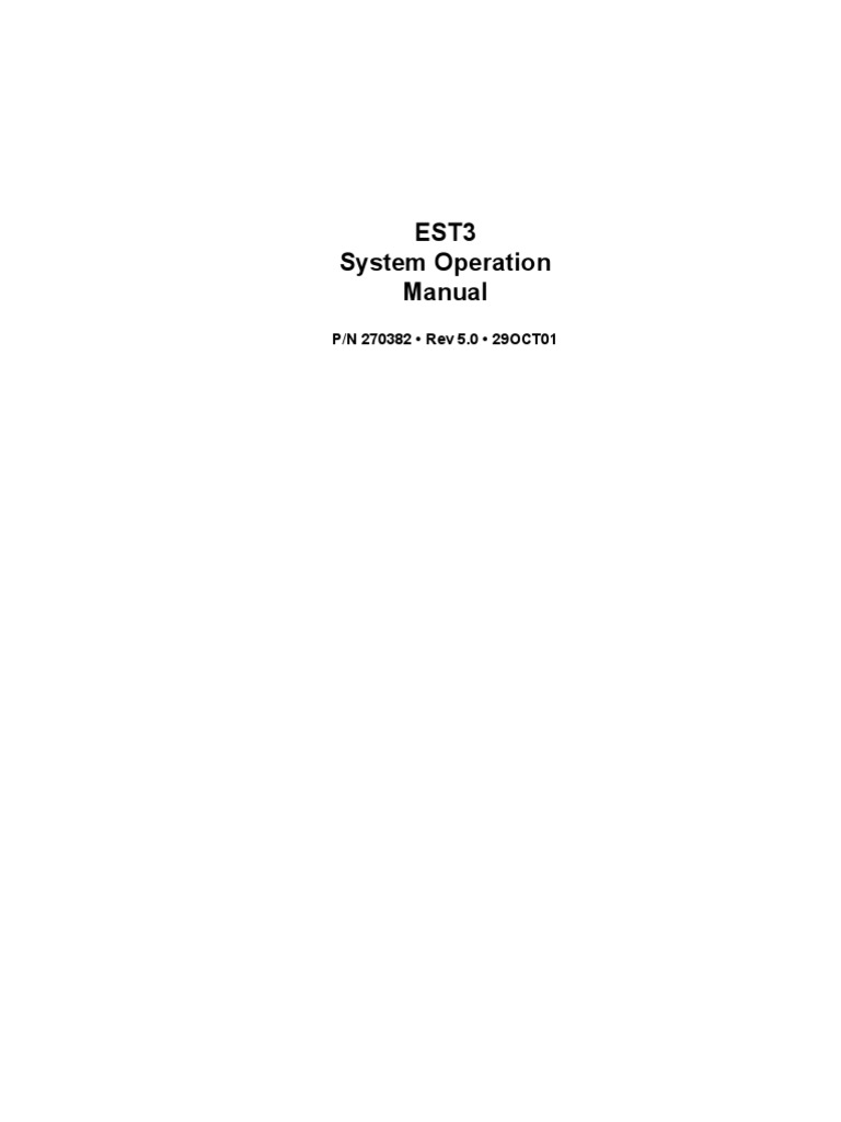 Est3 Operating Manual _ EST3 Installation and Service Manual – PMVG