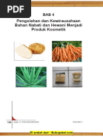 Download Bab 8 Pengolahan Dan Kewirausahaan Bahan Nabati Dan Hewani Menjadi Produk Kosmetik by Budak Olvado SN350948193 doc pdf