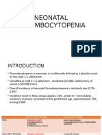 Neonatal Thrombocytopenia: An Overview of Etiologies and Management