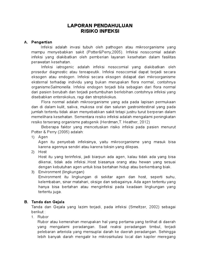 Risiko Infeksi dan Penanganannya | PDF