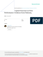 The Impact of Capital Structure On Firm Performance