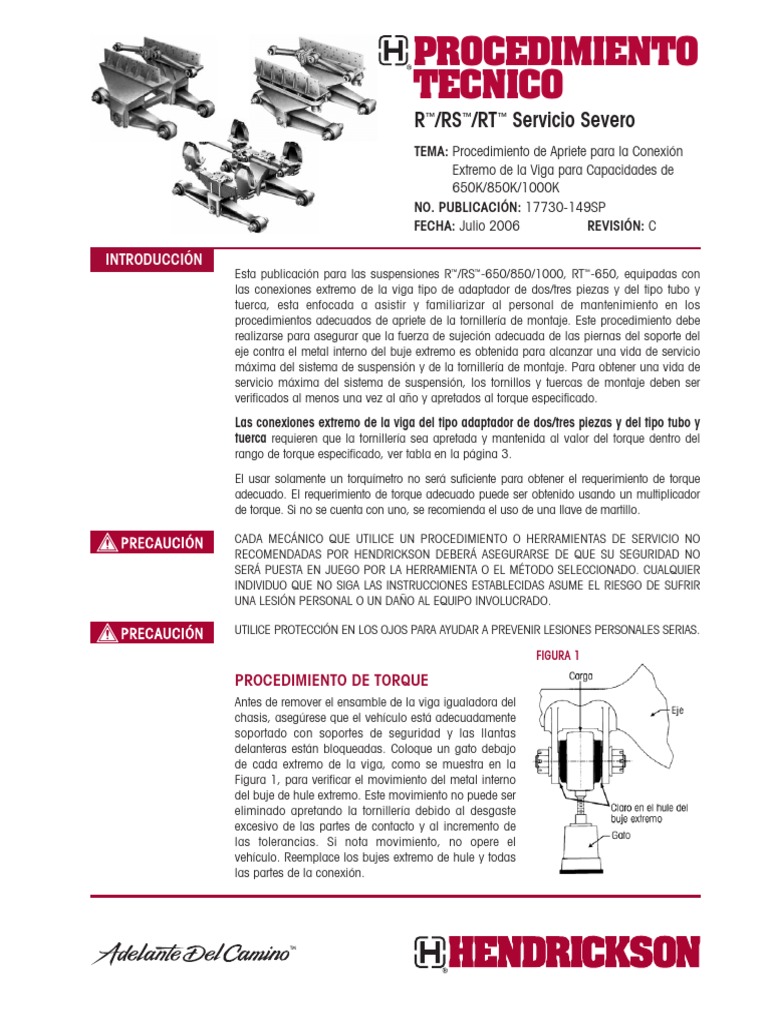 Suspension Hendrickson PDF Herramientas Eje