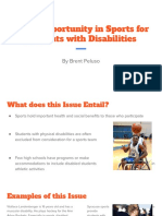 Equal Opportunity in Sports For Students With Disabilities