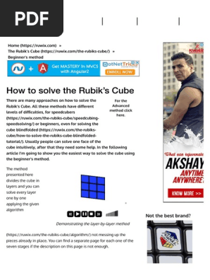 How to Solve the Rubik's Cube - Beginners Method