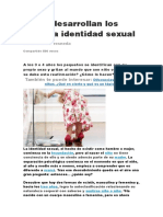 Cómo Desarrollan Los Niños La Identidad Sexual