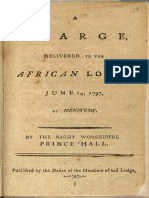 A Charge, Delivered to the African Lodge