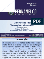 Medidas de Dispersão Desviomédio Desvio-Padrão e Variância