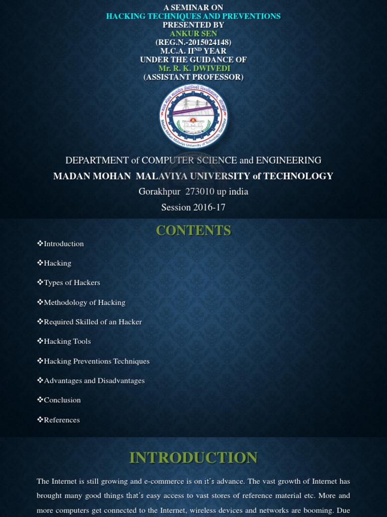 Cybersecurity Seminar for Students | PDF | Security Hacker | Computer ...