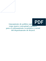 Lineamiento de Política Ambiental Como Marco Conceptual y Jurídico para El Ordenamiento Económico y Social Del Departamento de Boyacá 2012
